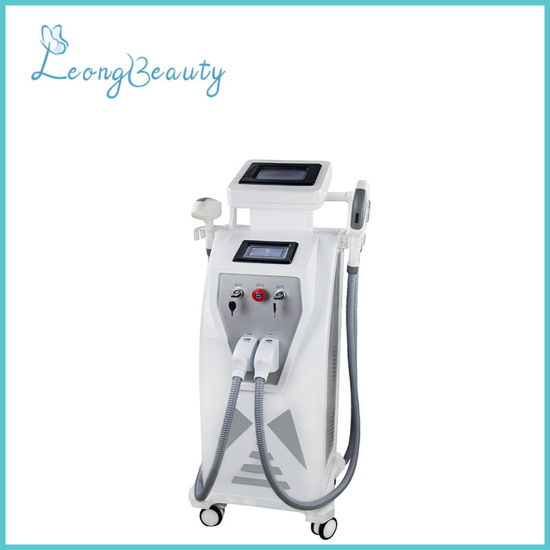 3in1 OPT RF Yag Laser capillorum remotionem Tattoo remotionem Machina