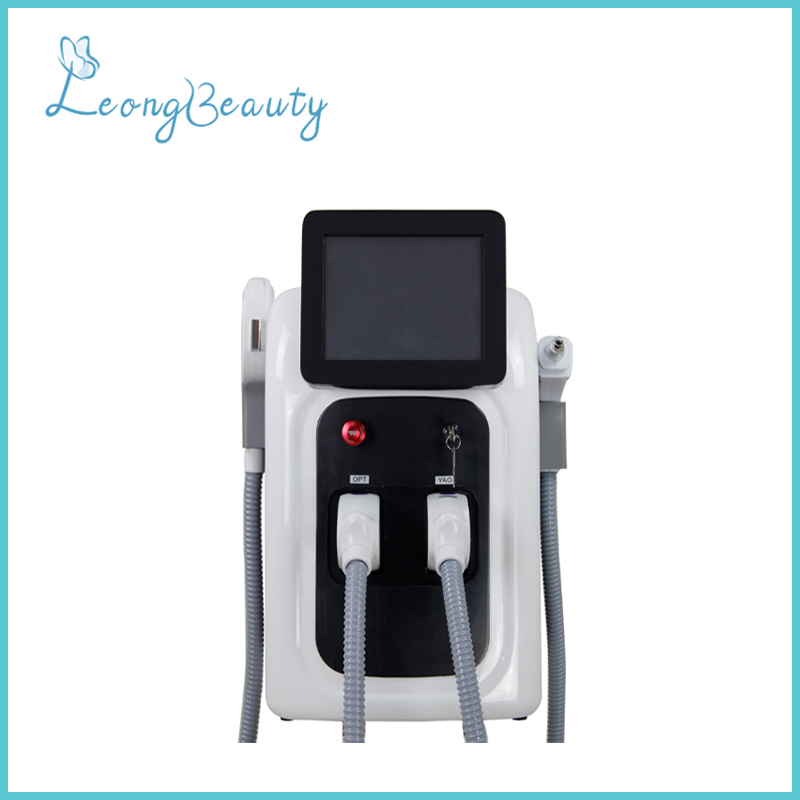 OPT Yag laser 2in1 Machina enim capillorum remotionem Tattoo remotionem